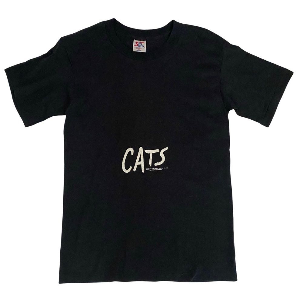 Vintage 1981 Single Stitch CATS T-Shirt Black Size Medium